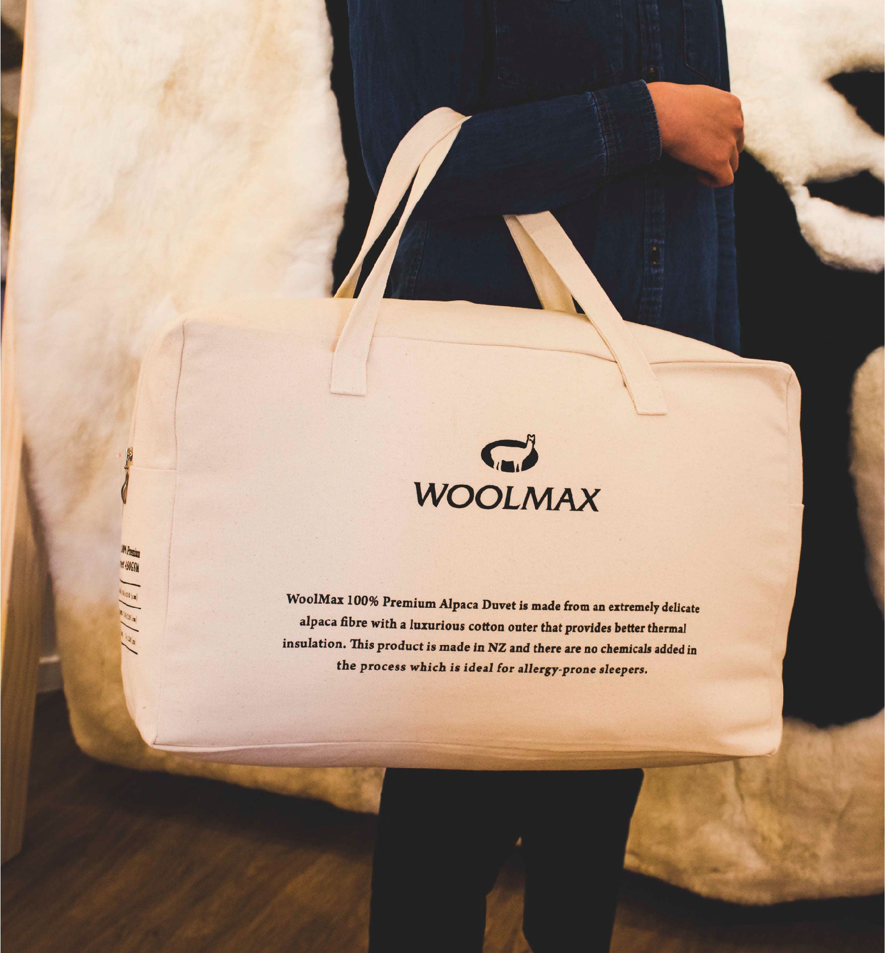 Product image of WoolMax Premium Alpaca Duvet from KiwiCorp – luxurious and breathable bedding for restful sleep.