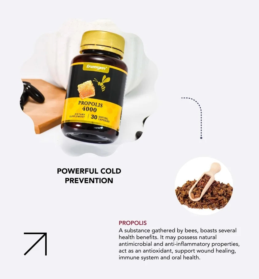 Enzergen® Propolis 4000 - Fight Cold and Sore Throats with High-Strength Flavonoids